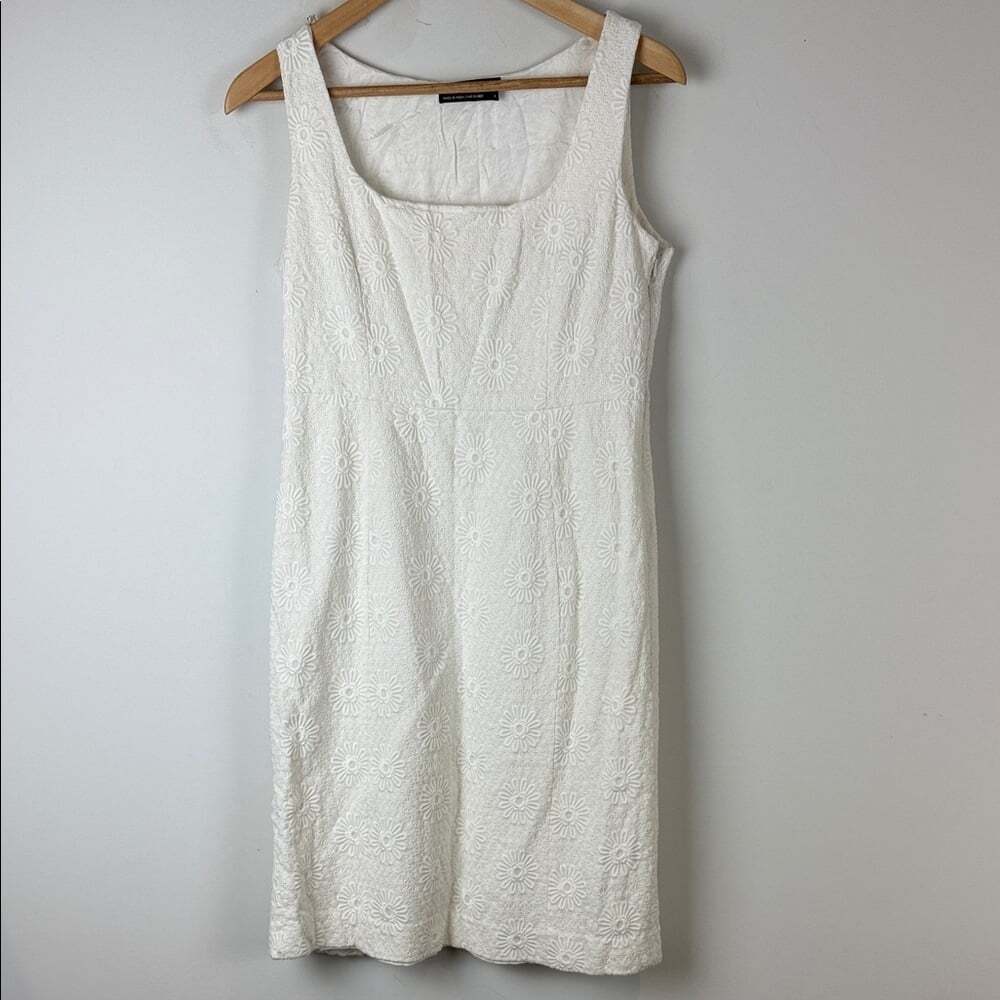 Club Monaco Ivory Floral Midi Dress Size 4
